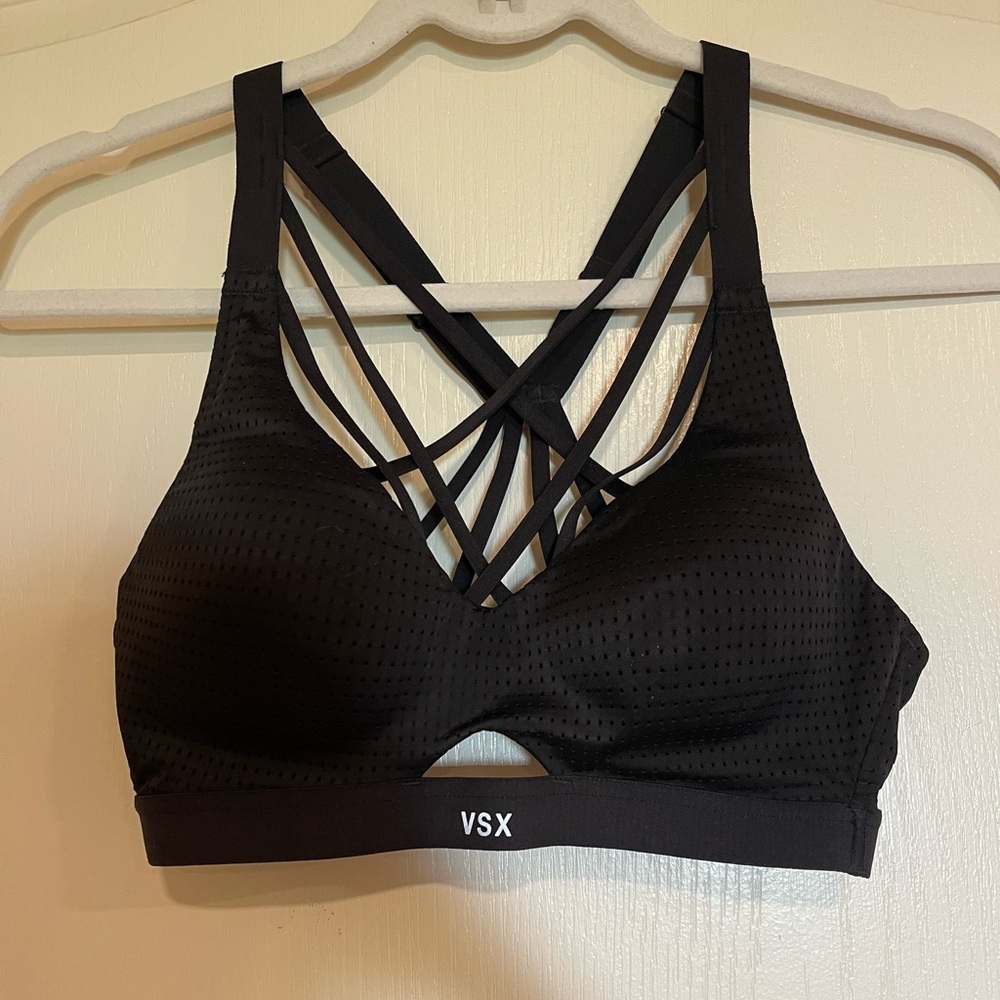VSX Black Strappy Sports Bra